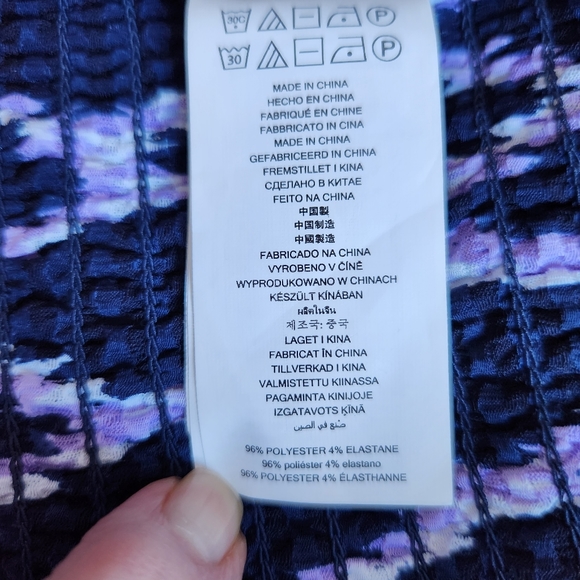 Michael Kors Geometric Print Matching Smock Waist Skirt & Peasant Blouse Set M/L - Picture 9 of 12